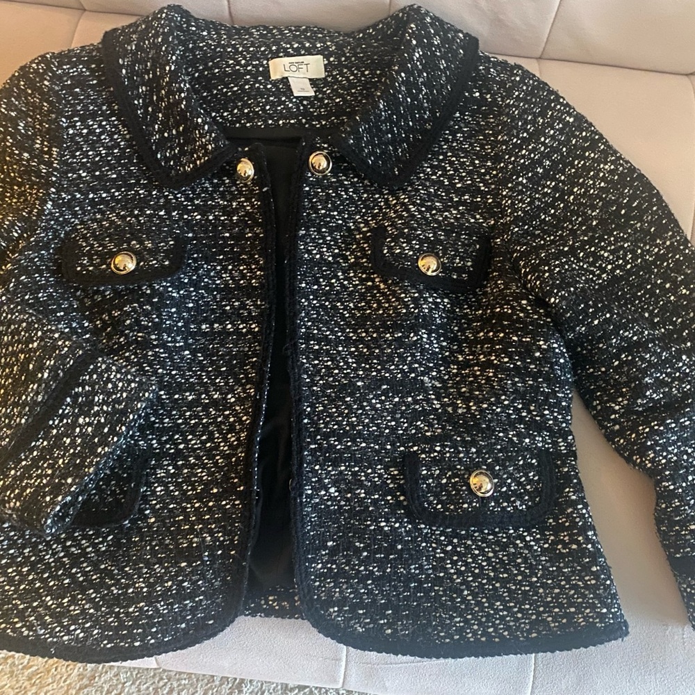 Ann Taylor Tweed Blazer Size 12